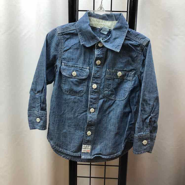 Gap Denim Solid Child Size 3 Boy's Shirt
