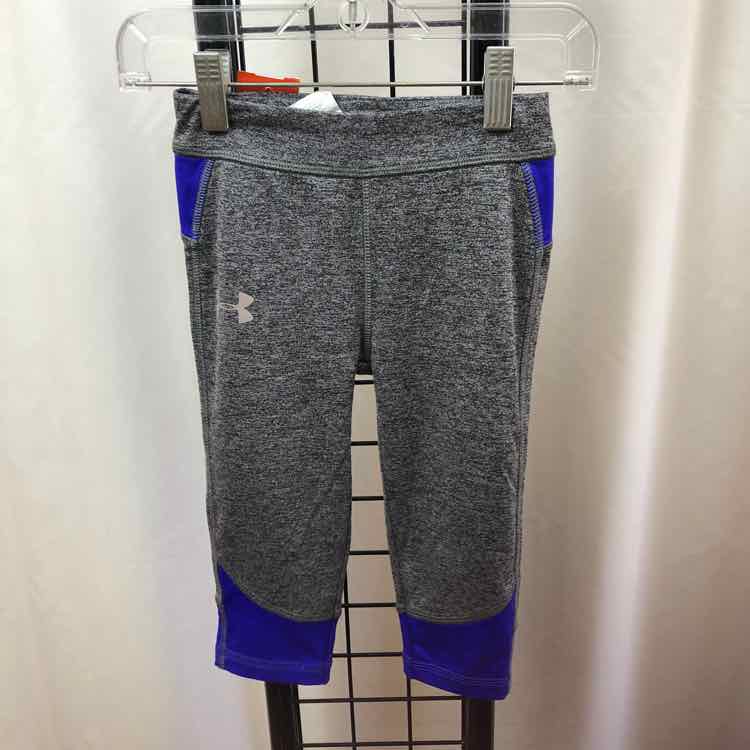 Under Armour Gray Heathered Child Size 4 Girl's Leggings