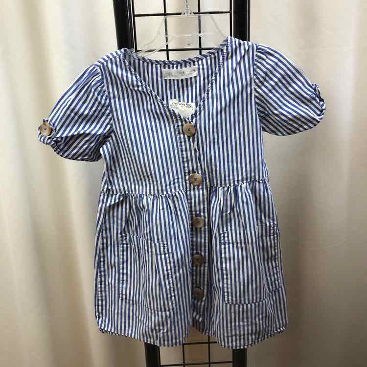 Zara Blue Stripe Child Size 5 Girl's Dress