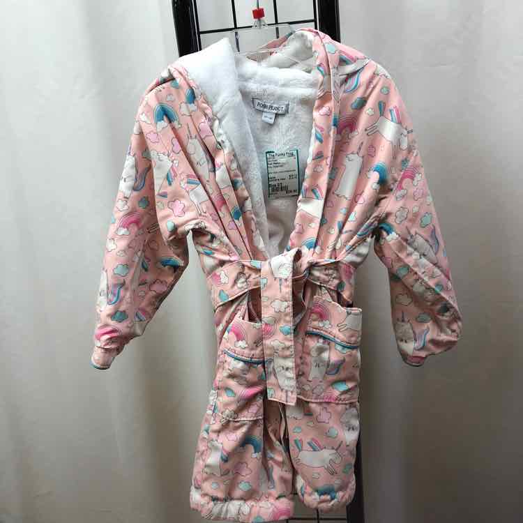 Posh Peanut Pink Patterned Child Size 2/3 Girl's Robe