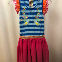 twirls & Twigs Blue Stripe Child Size 10 Girl's Dress