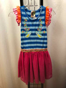 twirls & Twigs Blue Stripe Child Size 10 Girl's Dress