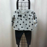 Carter's Gray Dotted Child Size 24 m Girl's Outfit