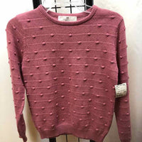 H & M Pink Solid Child Size 6X/7 Girl's Sweater