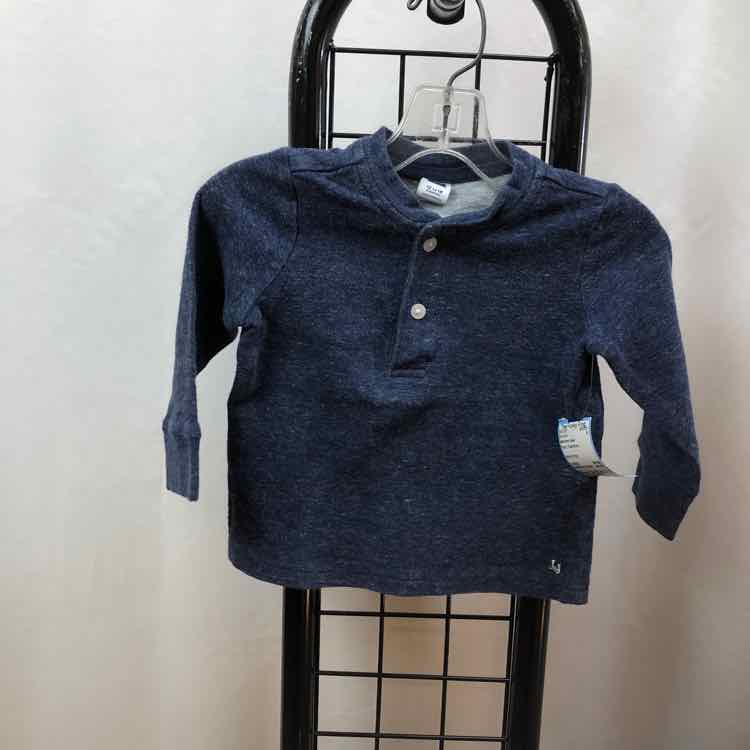 Janie and Jack Navy Heathered Child Size 12-18 m Boy's Shirt