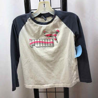Puma White Logo Child Size 4 Girl's Shirt