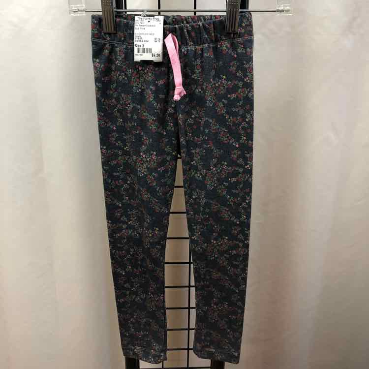 The Teacam Collection Blue Floral Child Size 3 Girl's Pants