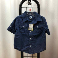 Janie and Jack Navy Streaked Child Size 12-18 m Boy's Shirt
