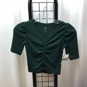 Gap Green Solid Child Size 8 Girl's Shirt