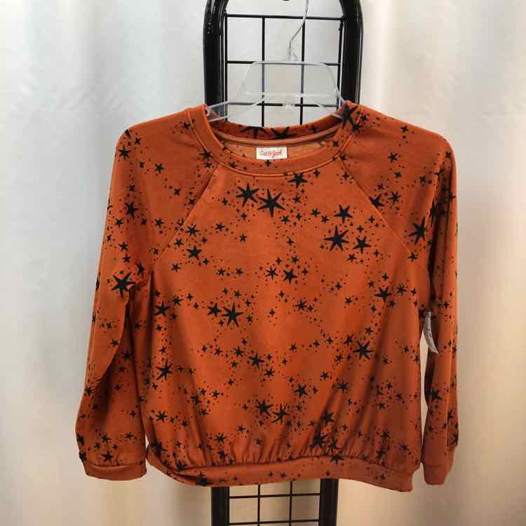 Cat & Jack Rust Stars Child Size 10/12 Girl's Sweatshirt