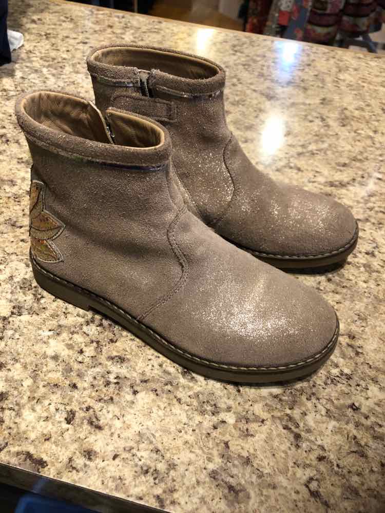 Pom D'Api Gold Glitter Child Size 12 Girl's Shoes