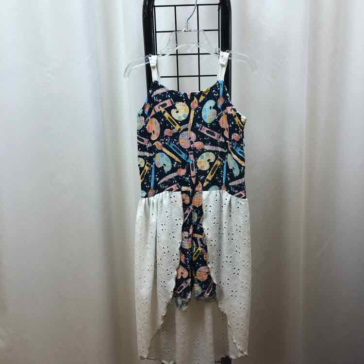 The Teacam Collection Navy Patterned Child Size 3/4 Girl's Romper