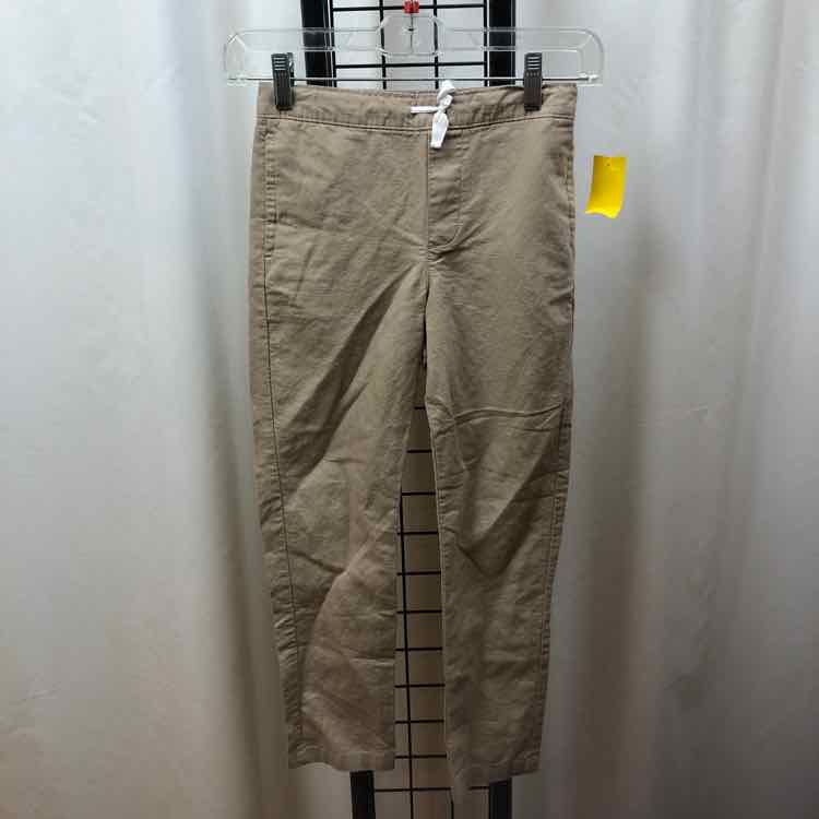 Janie and Jack Tan Solid Child Size 7 Boy's Pants