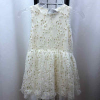 Zara White Dotted Child Size 7 Girl's Dress