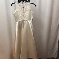Chantilly Place Ivory Solid Child Size 12 Girl's Formal Wear
