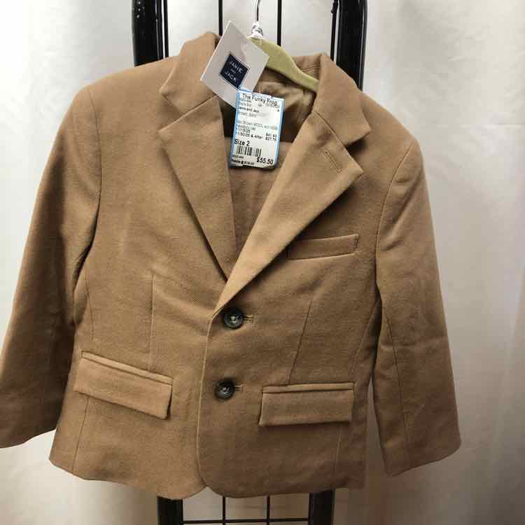 Janie and Jack Brown Solid Child Size 2 Boy's Suit