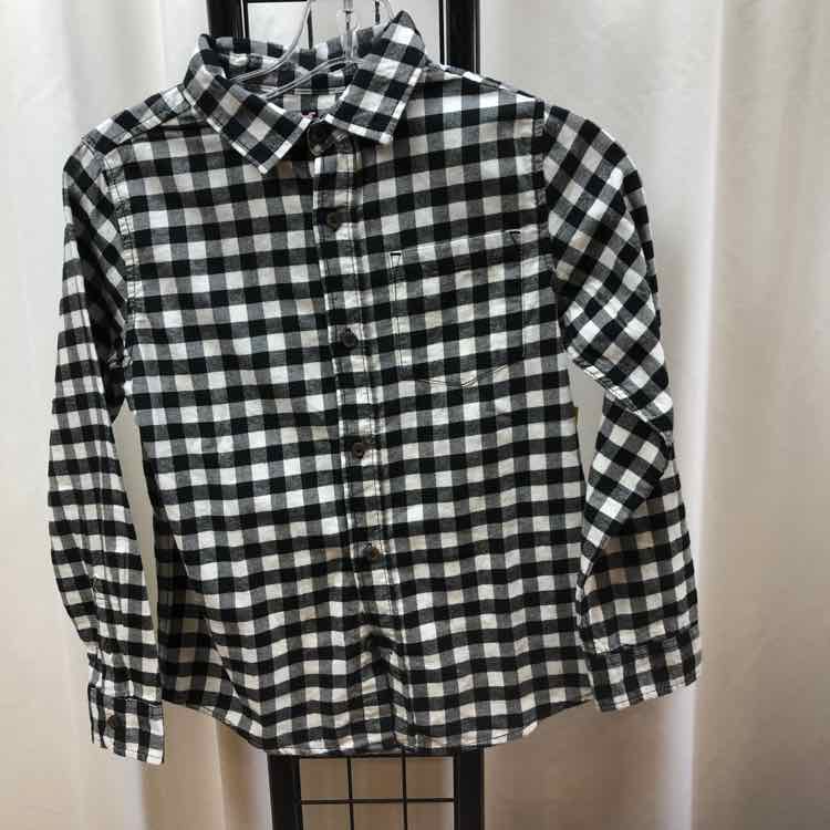 Cat & Jack Black Checkered Child Size 8 Boy's Shirt