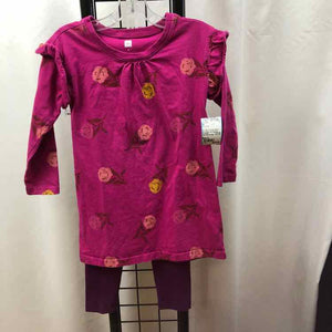 Tea Pink Floral Child Size 4 Girl's Outfit