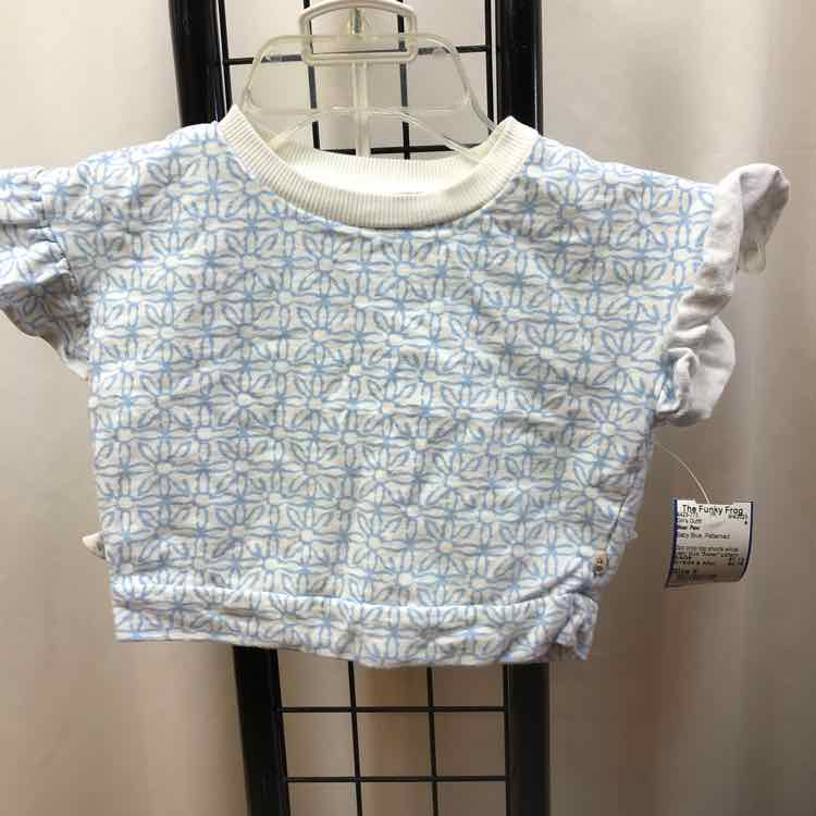 Bear Paw Baby Blue Patterned Child Size 6 Girl's Outfit