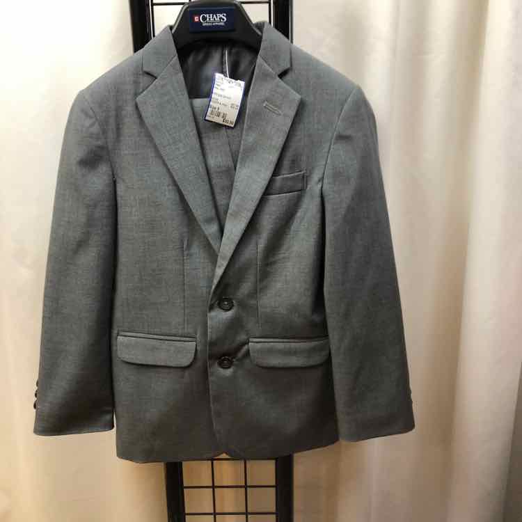Chaps Gray Solid Child Size 8 Boy's Suit