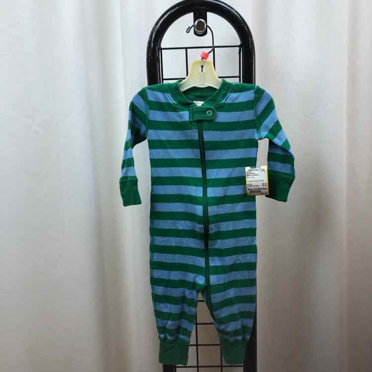 Hanna Andersson Blue Stripe Child Size 3-6 Months Boy's Pajamas