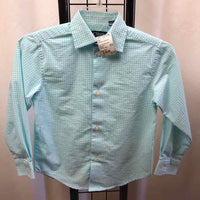 Chaps Baby Blue Checkered Child Size 6/7 Boy's Shirt