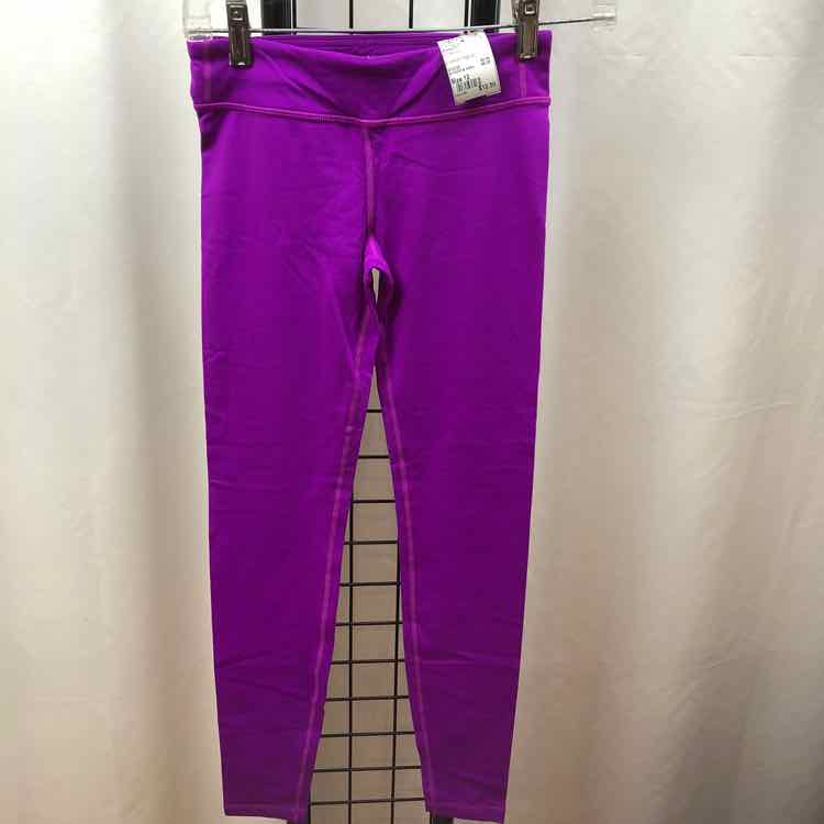 Athelta Girl Purple Solid Child Size 12 Girl's Leggings