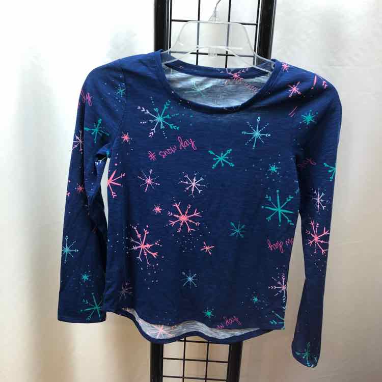 SO Blue Patterned Child Size 12 Girl's Shirt
