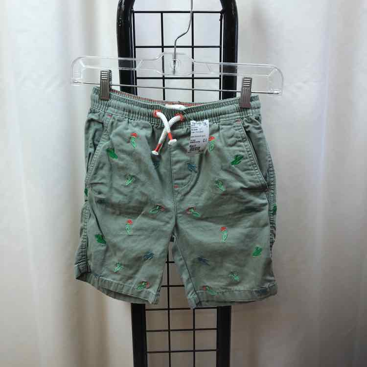 Mini Boden Green Embroidered Child Size 8 Boy's Shorts