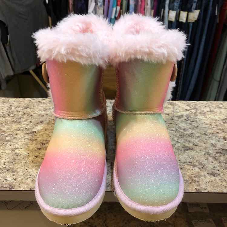 Weestep Rainbow Glitter Child Size 11 Girl's Shoes