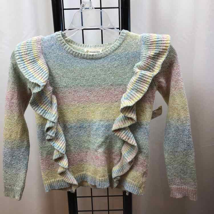 tucker and tate Rainbow Stripe Child Size 6 Girl's Sweater