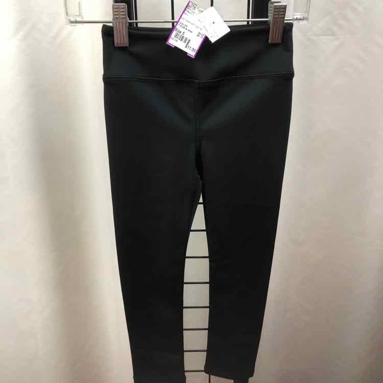 Crew Cuts Black Solid Child Size 5 Girl's Leggings