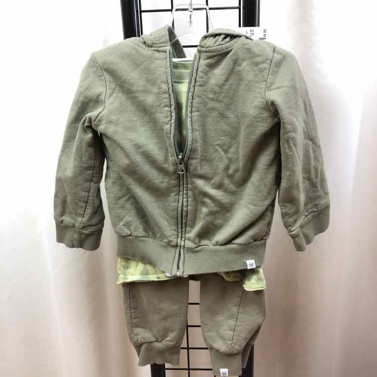 Honest Green Solid Child Size 2 Boy's Jogging Suit