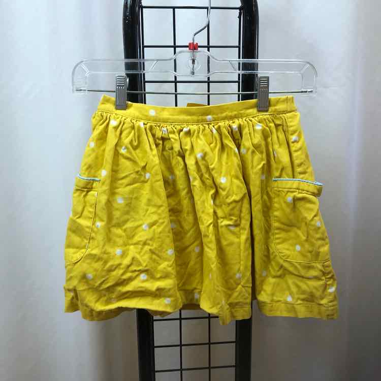 Mini Boden Yellow Dotted Child Size 7/8 Girl's Skirt