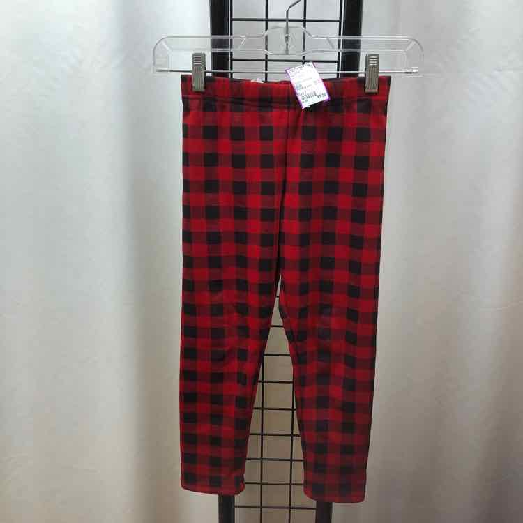 Carter's Red Checkered Child Size 7 Girl's Leggings
