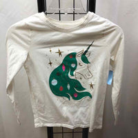 Cat & Jack White Christmas Child Size 7/8 Girl's Shirt