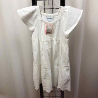 Old Navy White Solid Child Size 4 Girl's Dress