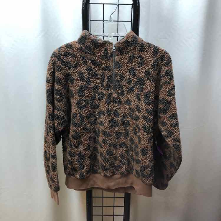 Grayson Threads Brown Animal Print Child Size 12/14 Girl's Sweatshirt