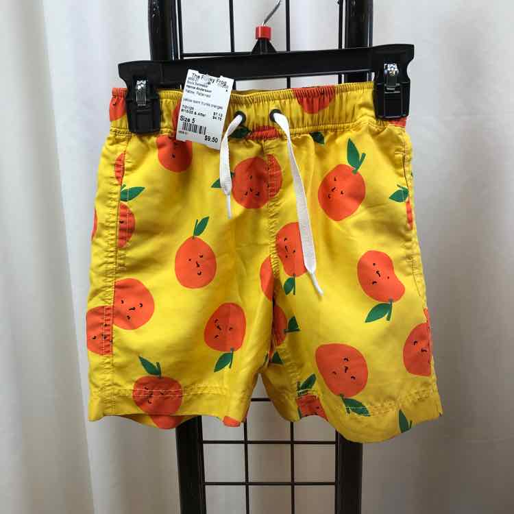Hanna Andersson Yellow Patterned Child Size 5 Boy's Swimwear