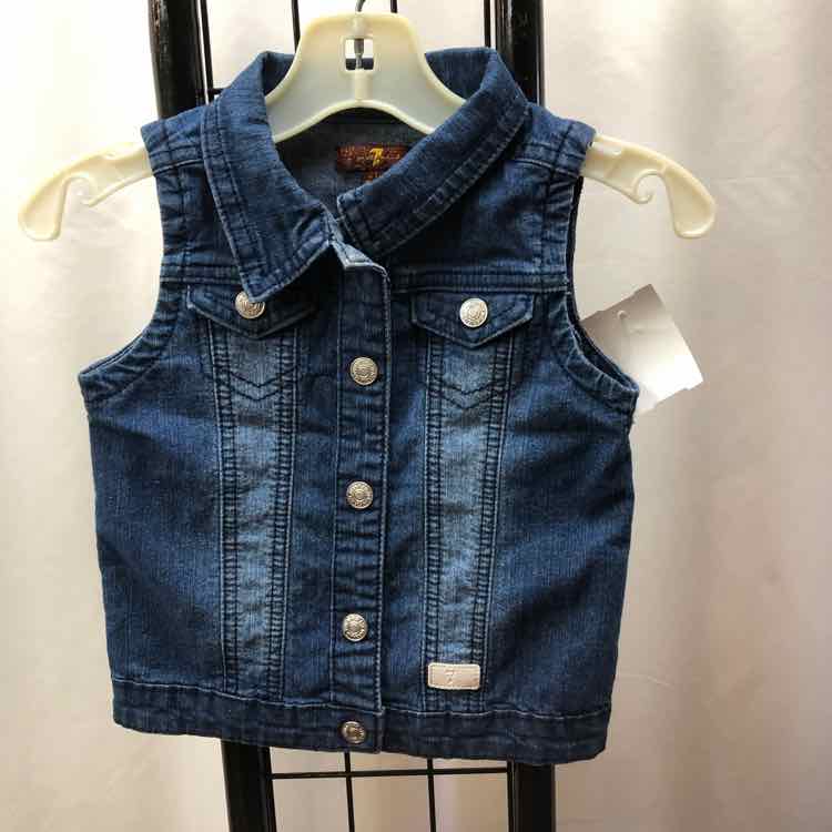 7 for all mankind Denim Solid Child Size 2 Girl's Vest
