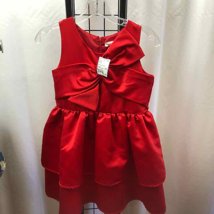 Cat & Jack Red Solid Child Size 10/12 Girl's Dress