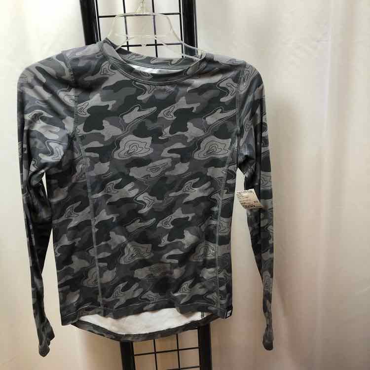Land's End Gray Camoflage Child Size 10/12 Boy's Shirt