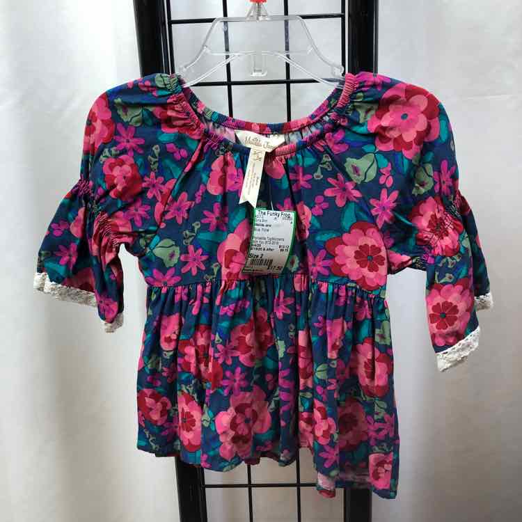 Matilda Jane Blue Floral Child Size 2 Girl's Shirt