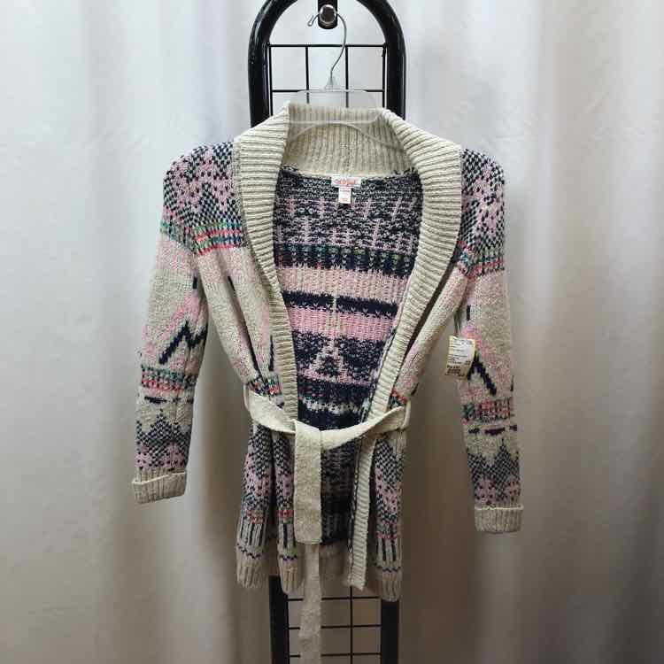 Caillou White Patterned Child Size 6/6X Girl's Sweater