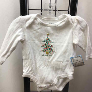 Carter's White Christmas Child Size 3 m Girl's Shirt