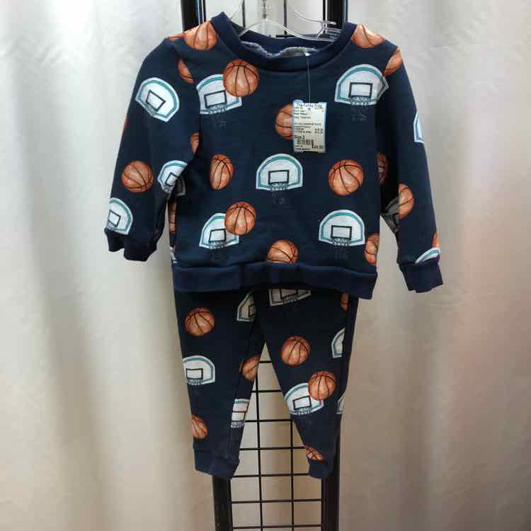 Posh Peanut Navy Patterned Child Size 2 Boy's Jogging Suit
