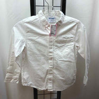 Old Navy White Solid Child Size 6/7 Boy's Shirt
