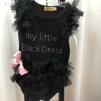 Catpapa Black Graphic Child Size 6-12 m Girl's Outfit