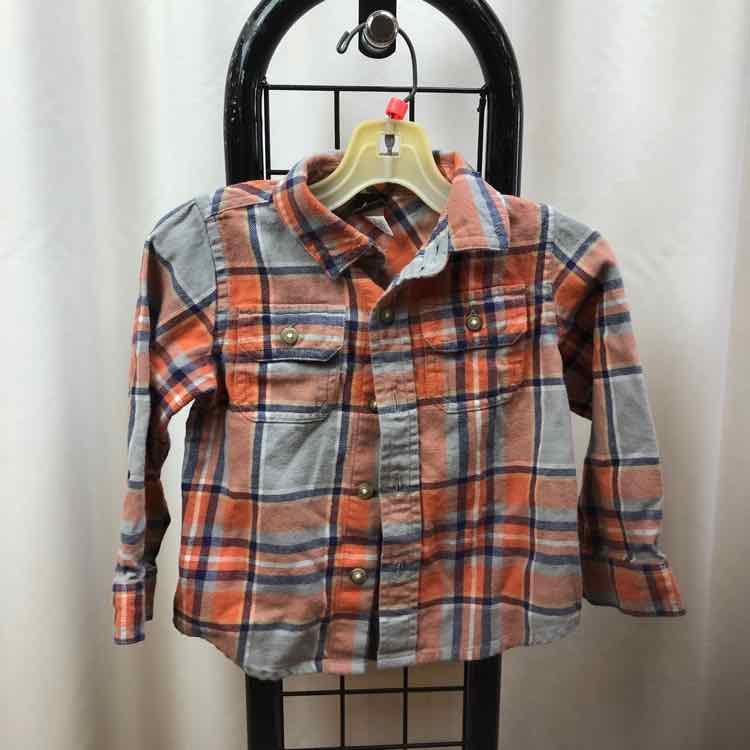 Tea Gray Plaid Child Size 2 Boy's Shirt