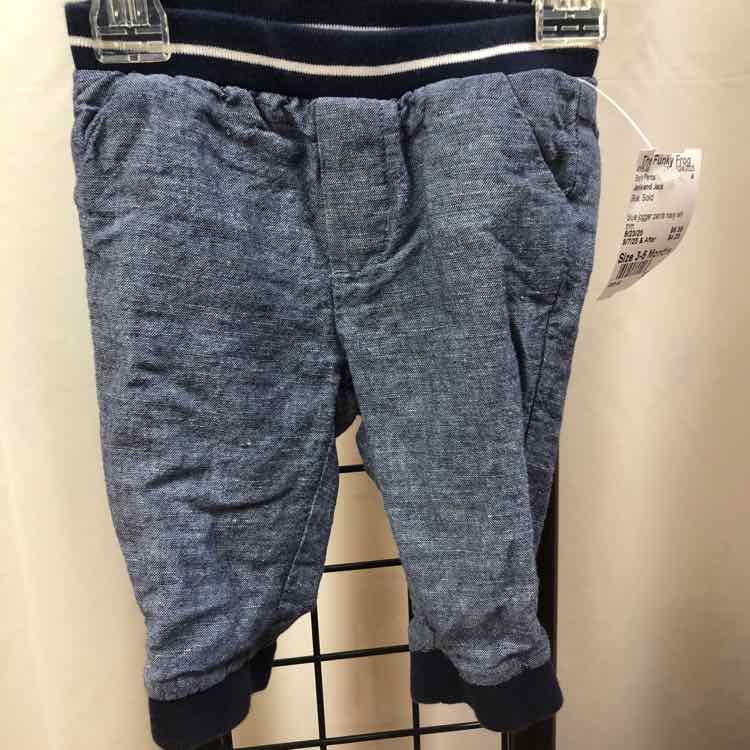 Janie and Jack Blue Solid Child Size 3-6 Months Boy's Pants